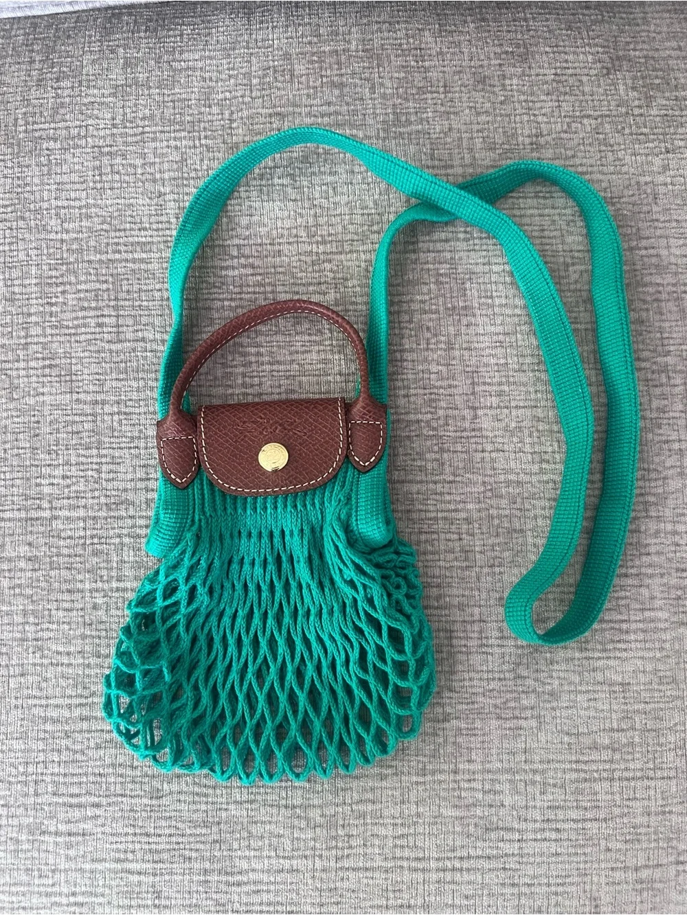LONG CHAMP LE PLIAGE FILET XS MESH BAG GREEN